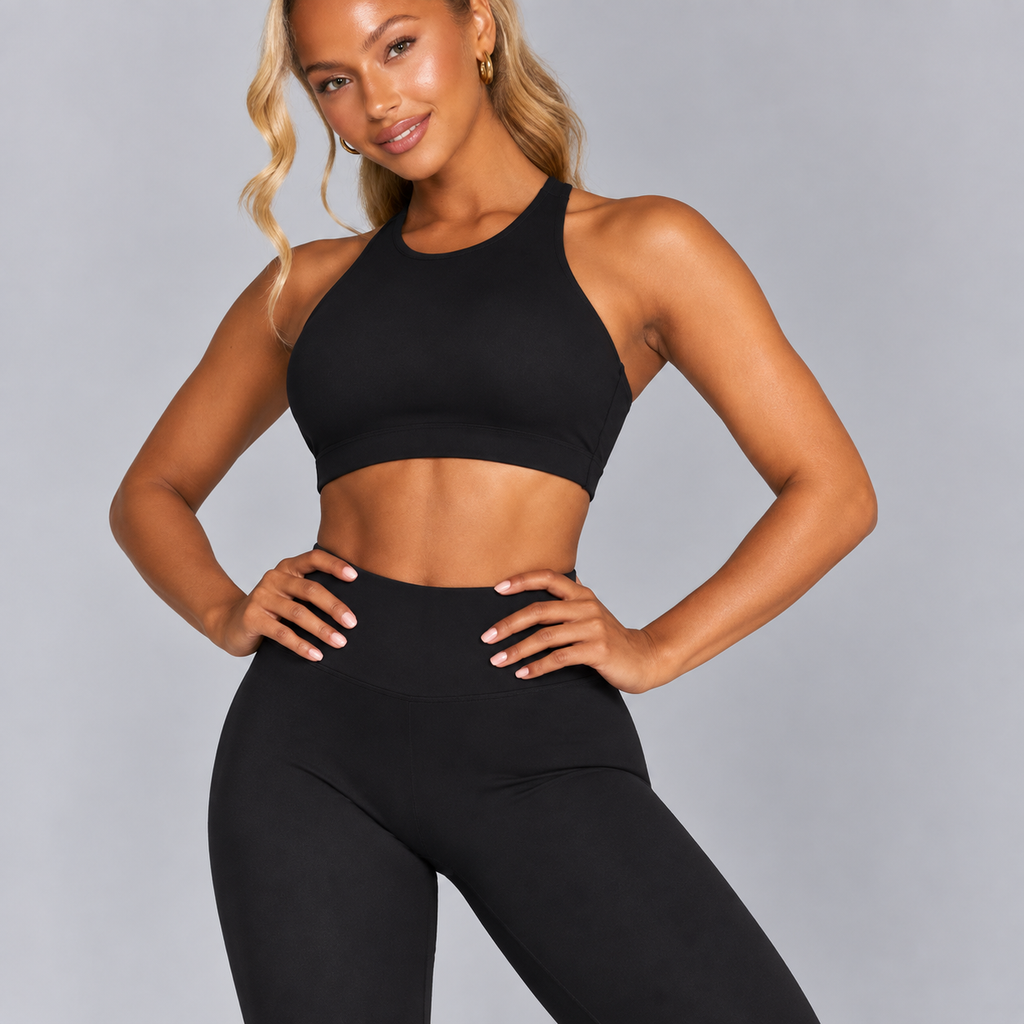 High-Waisted Flare Pants -Blue