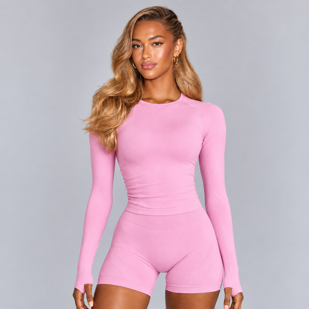 Sculpt Long Sleeve Top - Oil Blue